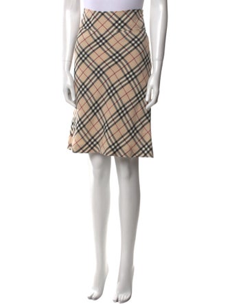 Burberry London Linen Knee-Length Skirt