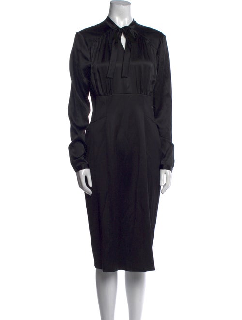 Burberry London Virgin Wool Midi Length Dress