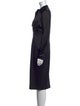 Burberry London Virgin Wool Midi Length Dress