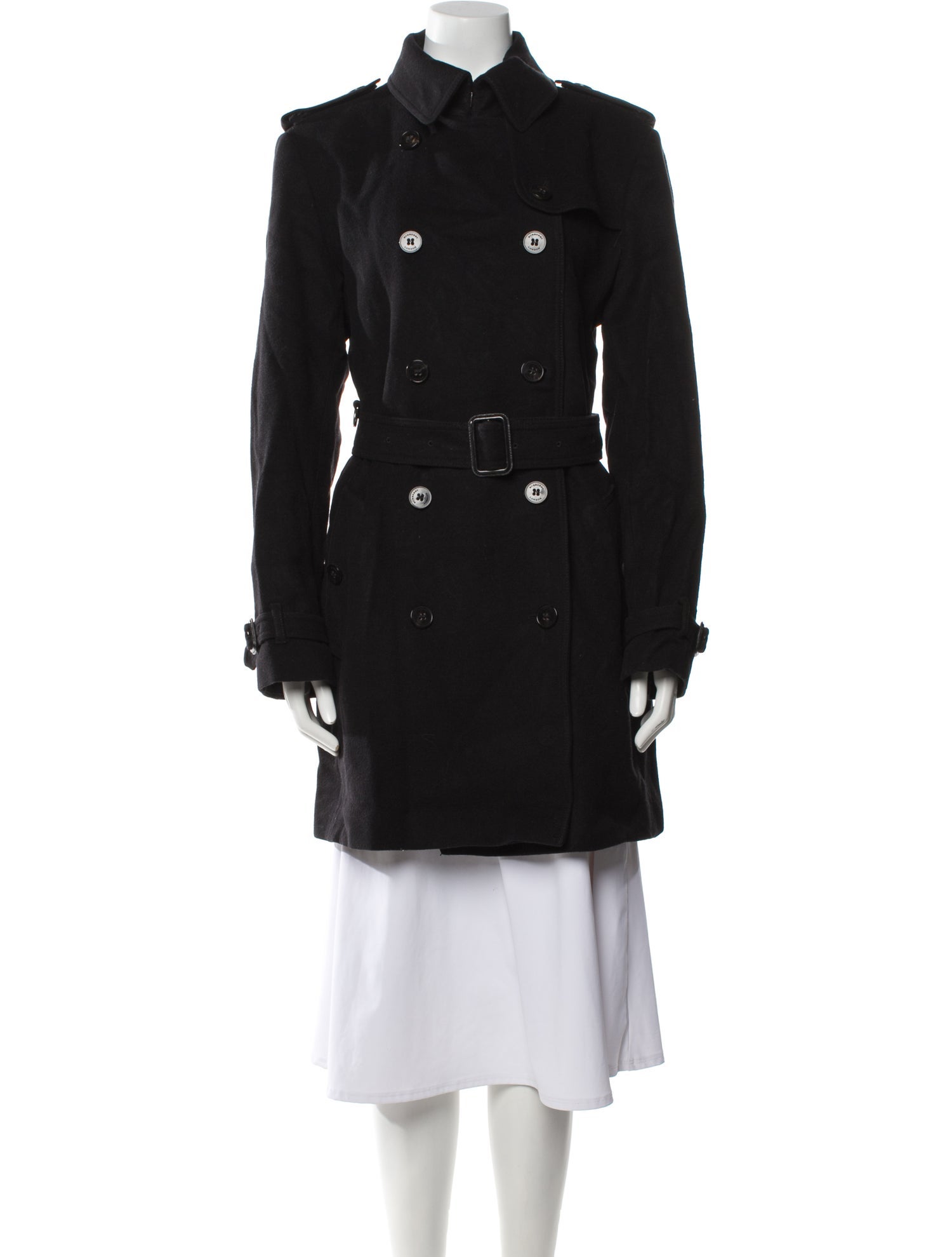 Burberry London Virgin Wool Trench Coat