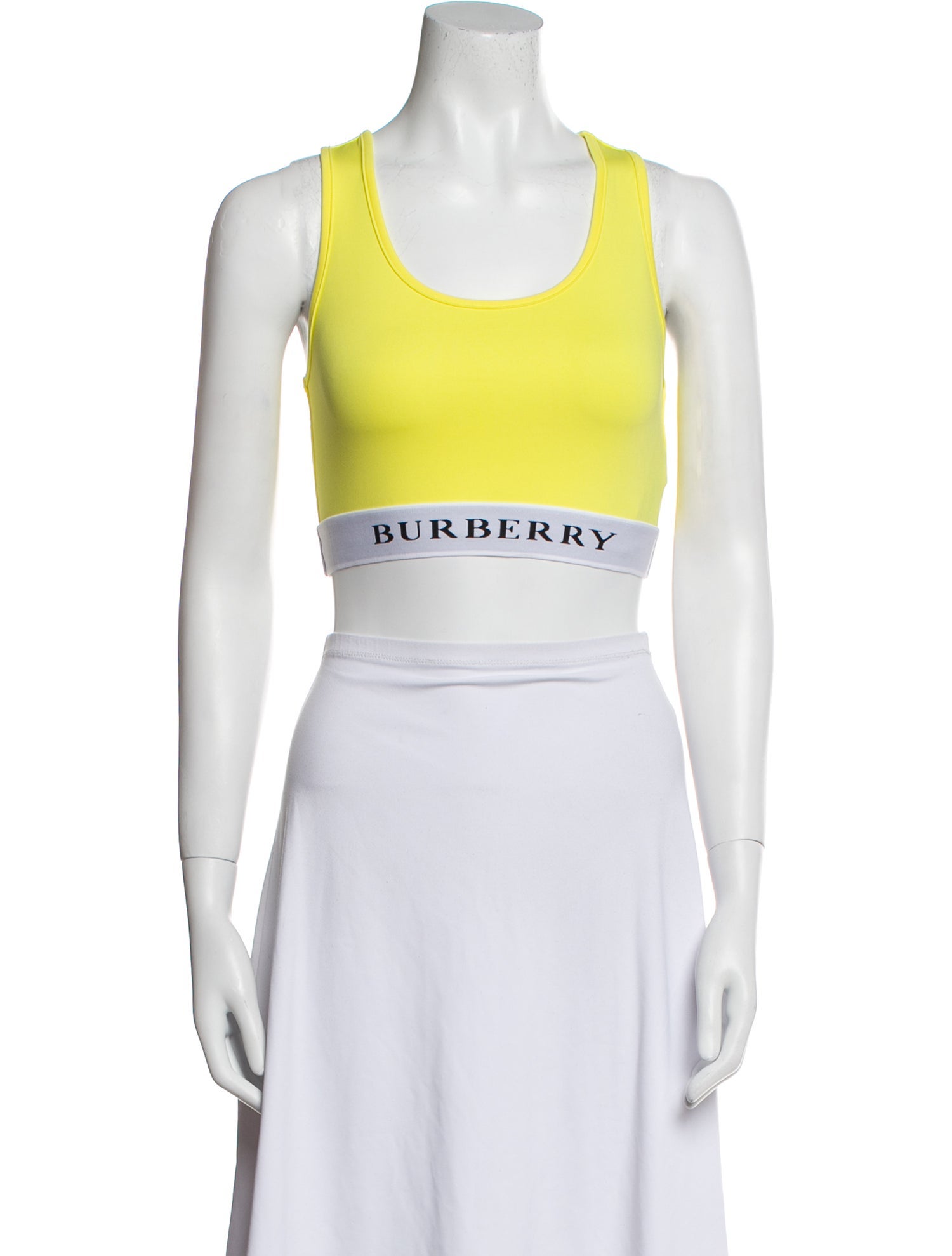 Burberry Nylon Graphic Print Crop Top