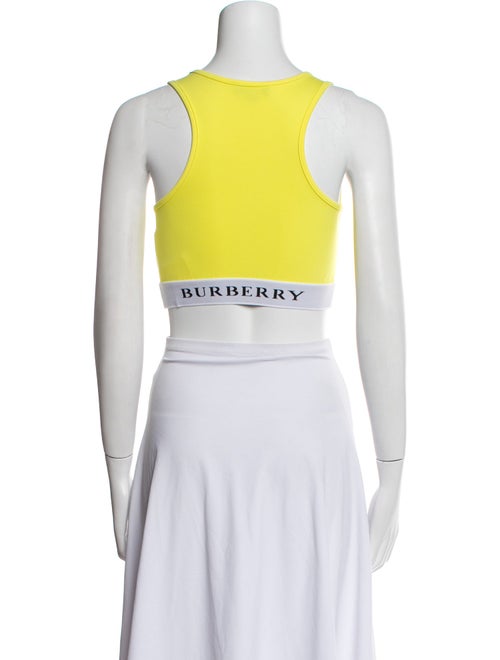 Burberry Nylon Graphic Print Crop Top