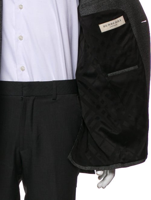Burberry London Virgin Wool Plaid Print Suit