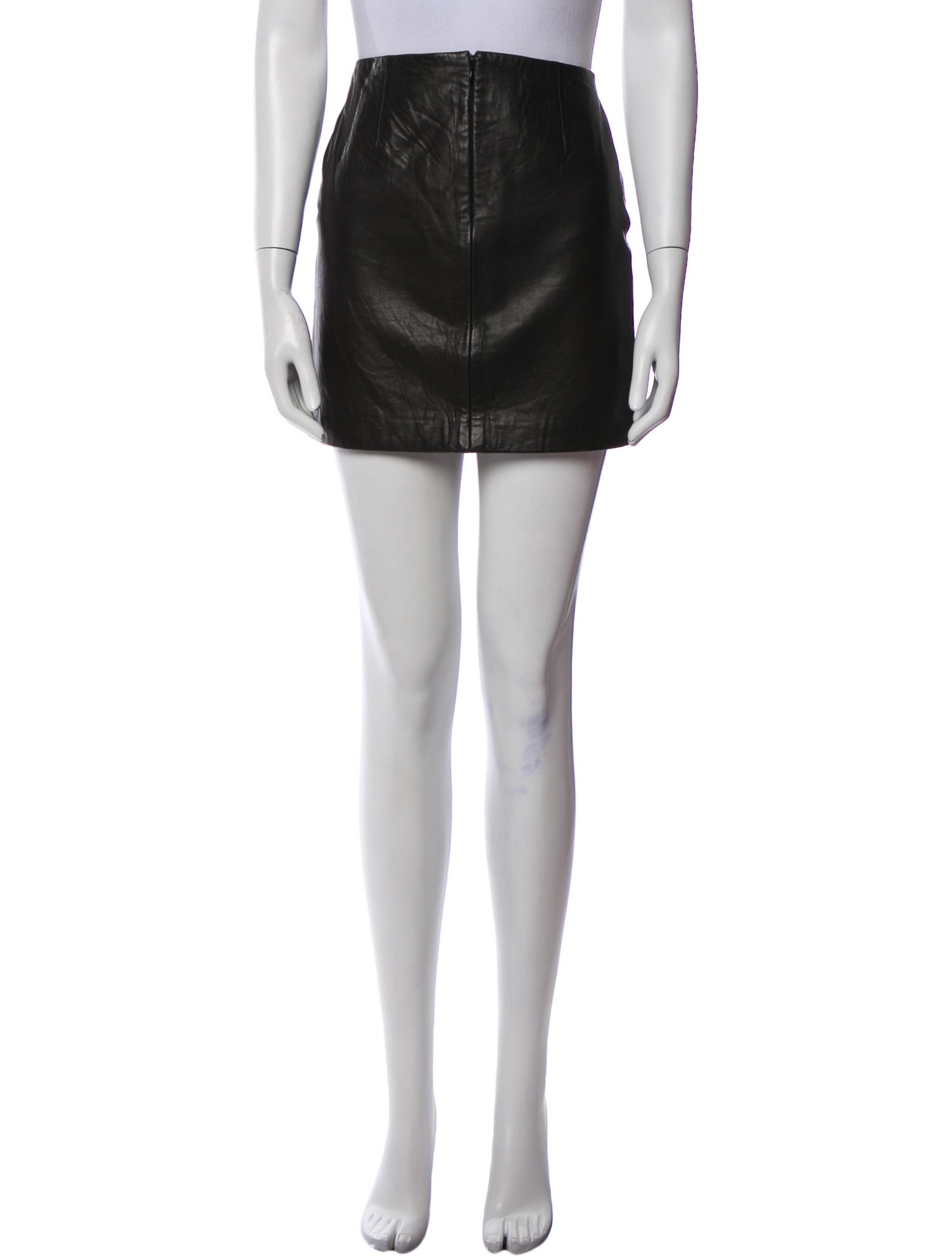 Burberry London Leather Mini Skirt