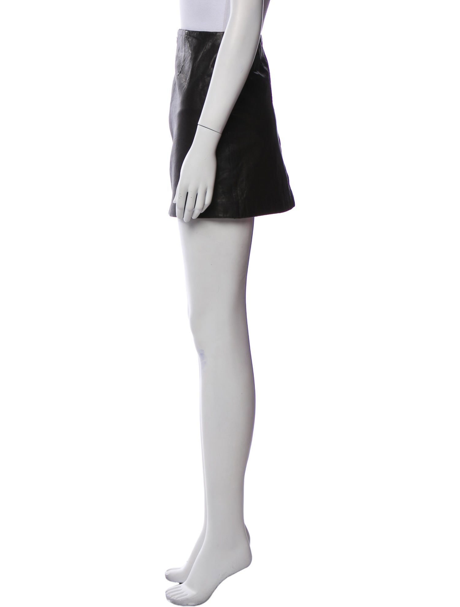 Burberry London Leather Mini Skirt