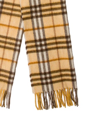 Burberry London Cashmere Nova Check Pattern Scarf