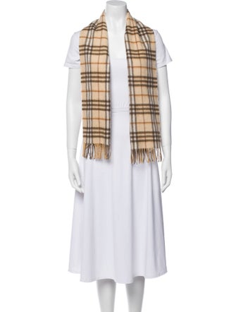 Burberry London Cashmere Nova Check Pattern Scarf