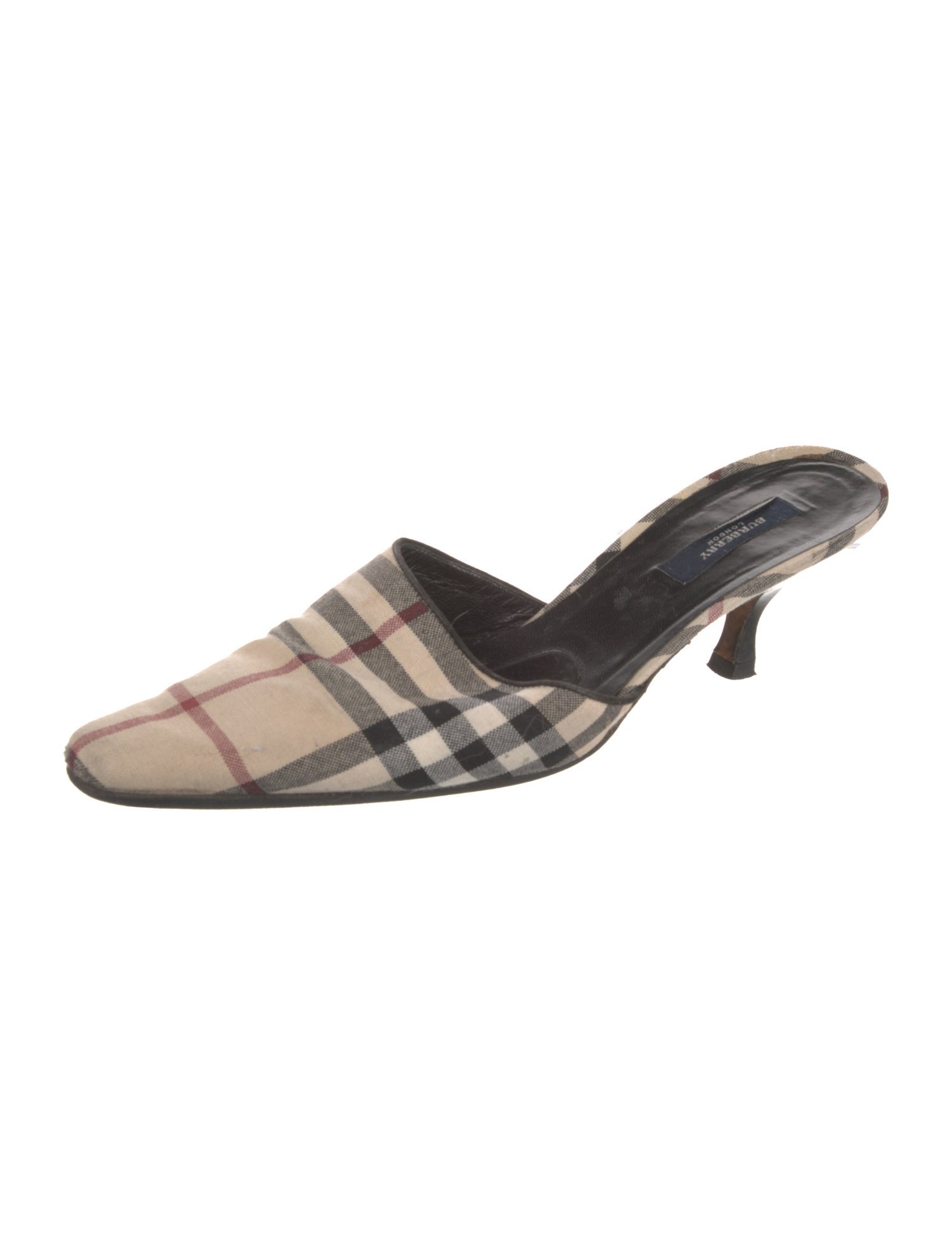 Burberry London Canvas Printed Mules