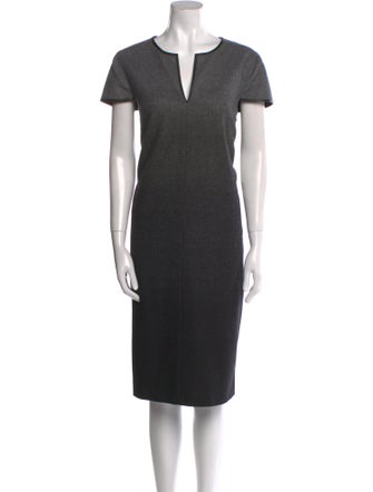 Burberry London Wool Midi Length Dress