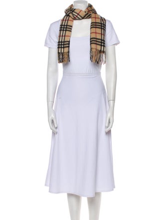 Burberry London Cashmere House Check Pattern Scarf