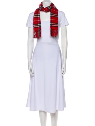 Burberry London Cashmere House Check Pattern Scarf