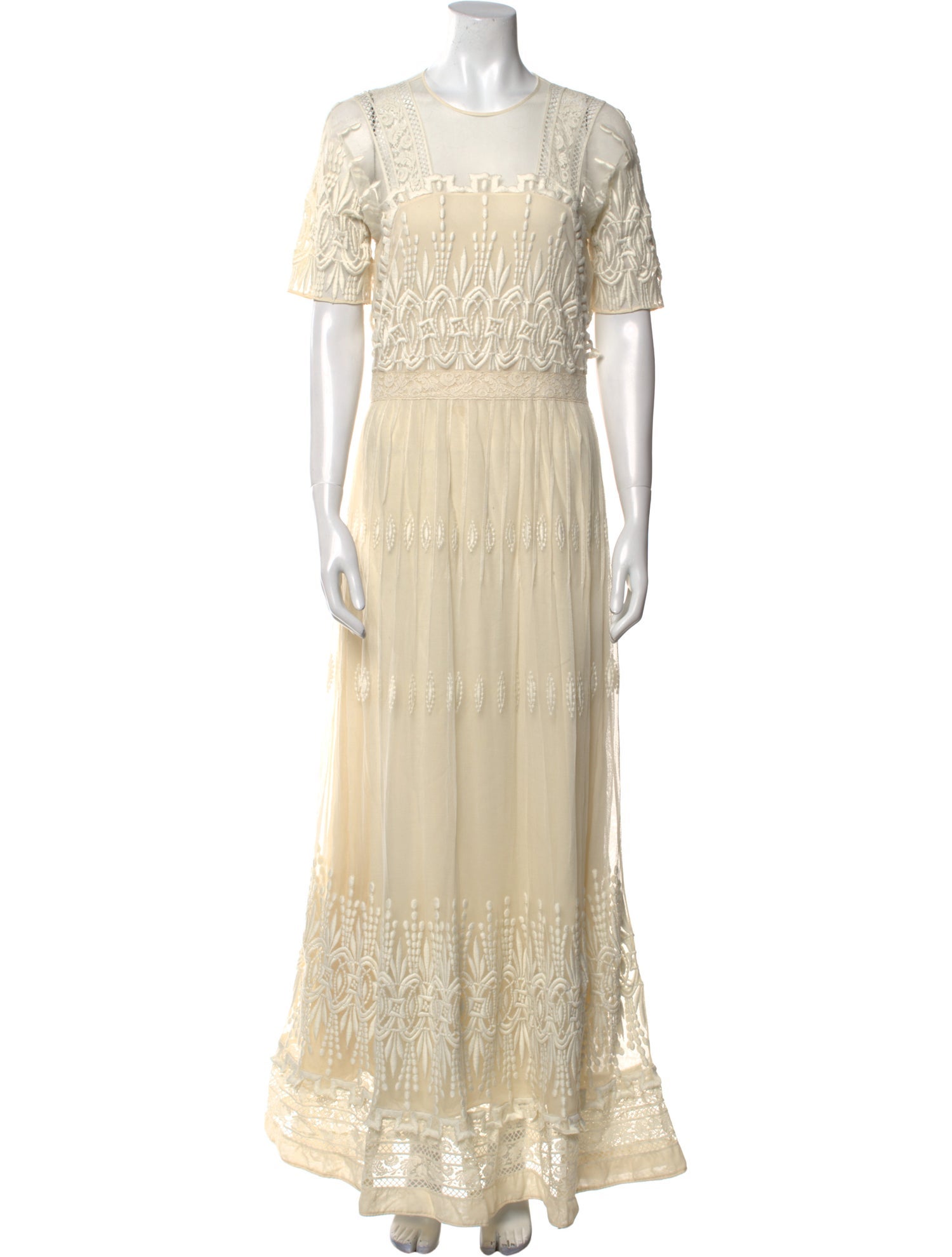 Burberry Crew Neck Long Dress