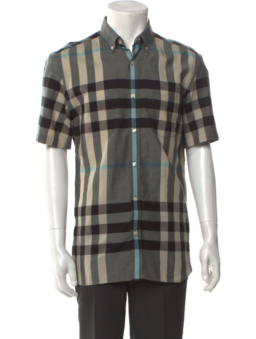 Burberry London Exploded Check Pattern Short Sleeve Shirt