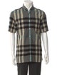 Burberry London Exploded Check Pattern Short Sleeve Shirt