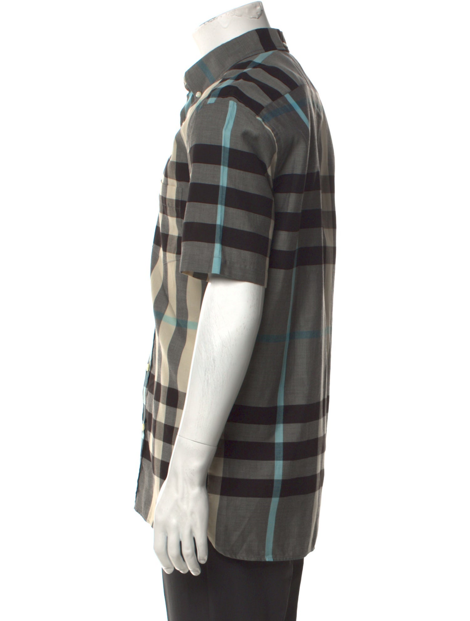 Burberry London Exploded Check Pattern Short Sleeve Shirt