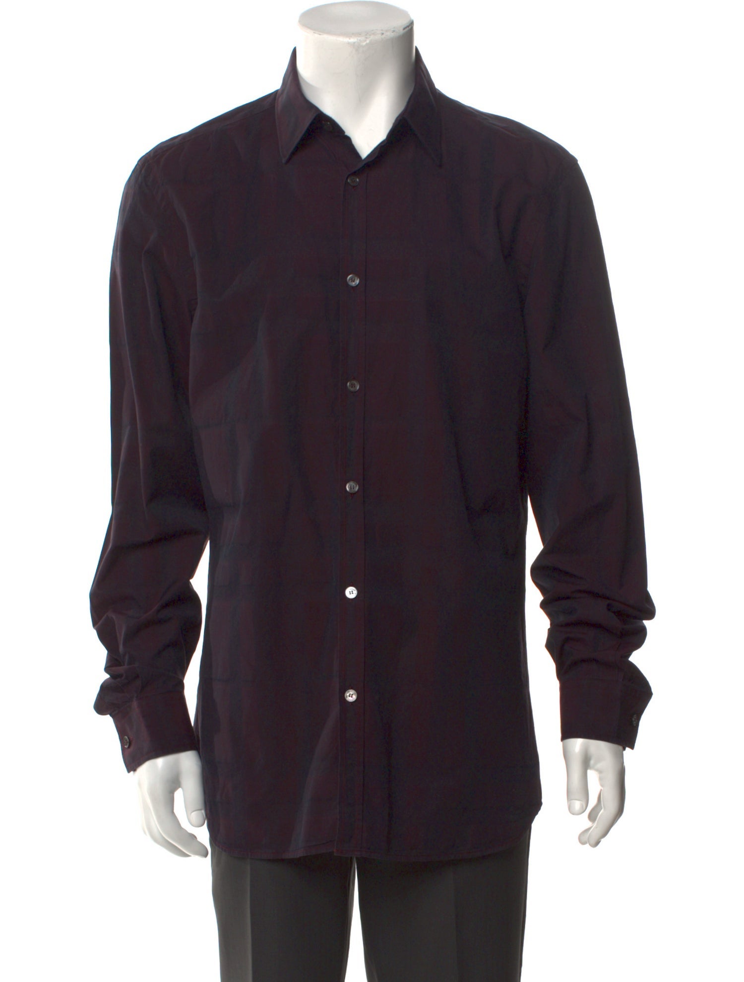 Burberry London House Check Pattern Long Sleeve Shirt
