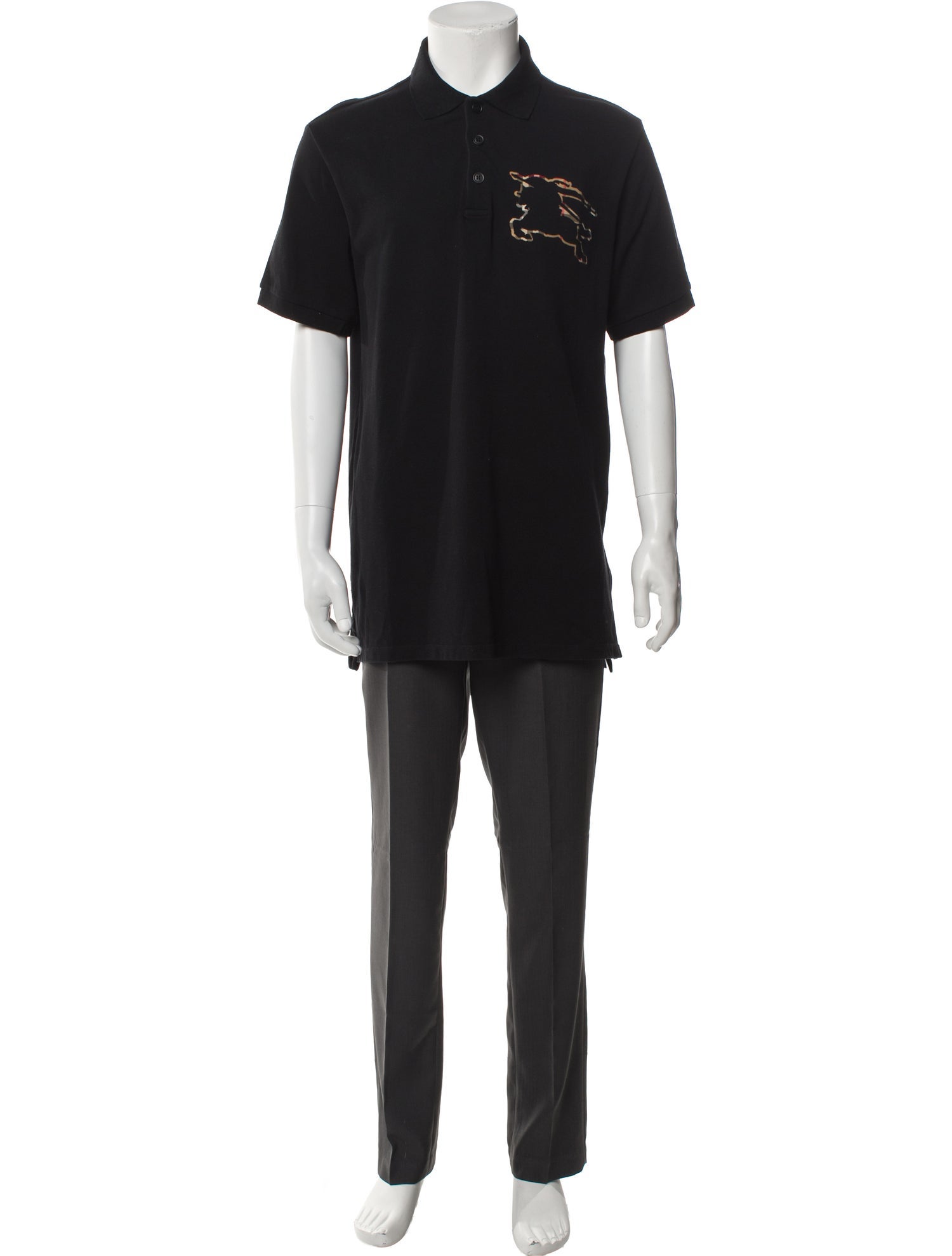 Burberry London Nova Check Pattern Collar Polo Shirt