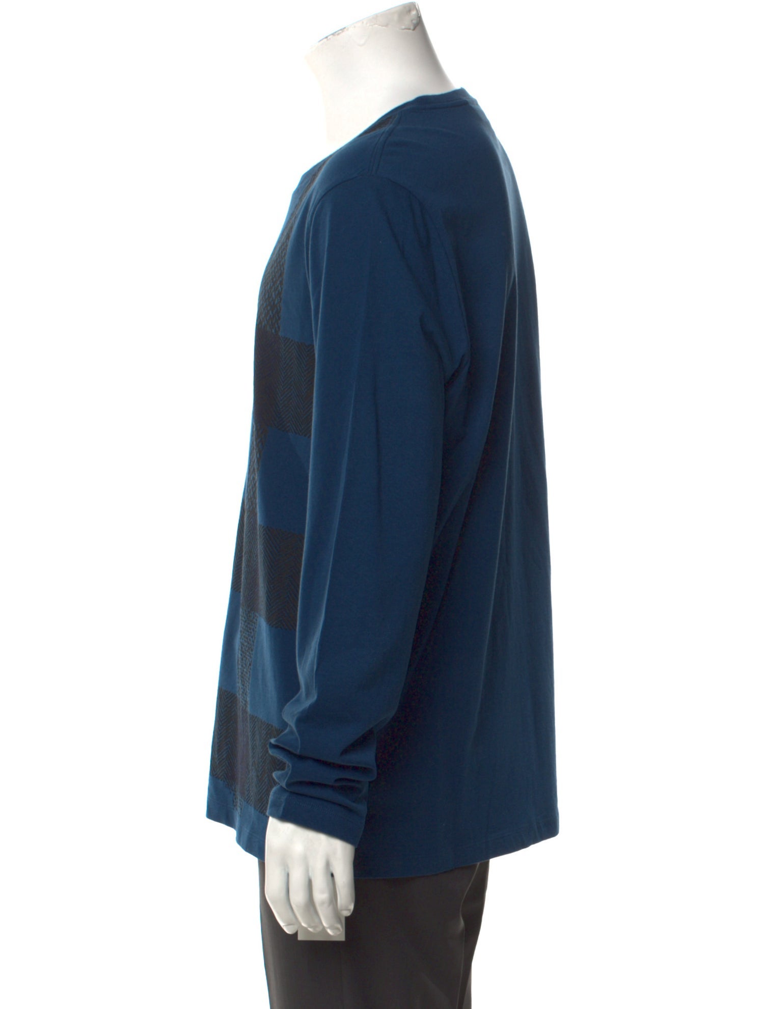 Burberry London Abstract Check Crew Neck Henley