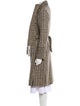 Burberry London Wool Houndstooth Print Trench Coat