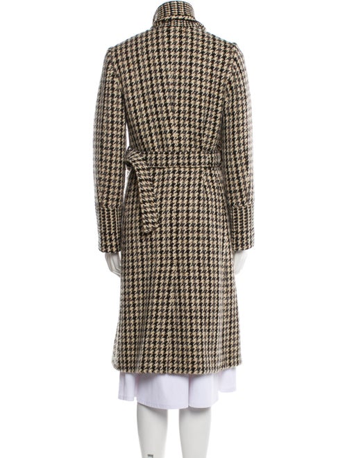 Burberry London Wool Houndstooth Print Trench Coat