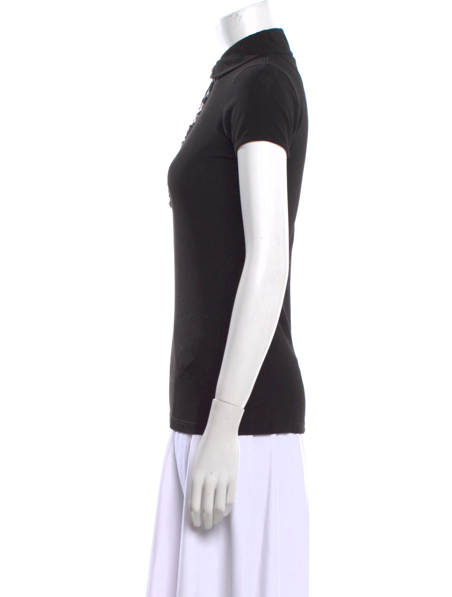 Burberry London Mock Neck Short Sleeve Polo