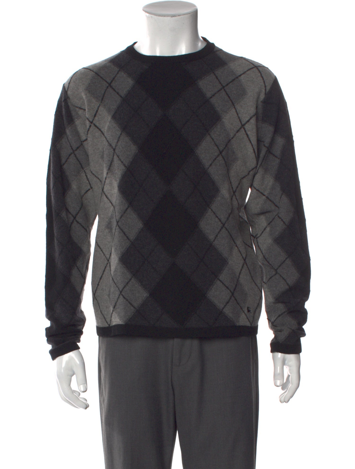 Burberry London Wool Plaid Print Pullover