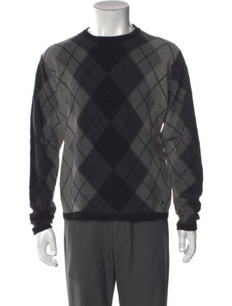 Burberry London Wool Plaid Print Pullover