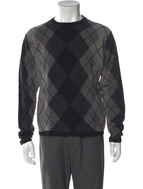 Burberry London Wool Plaid Print Pullover