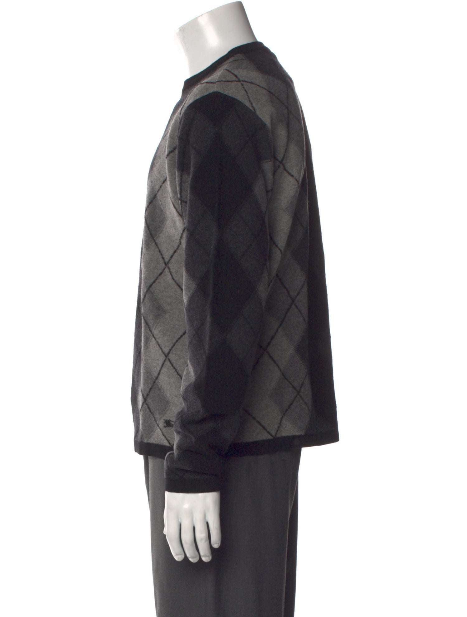 Burberry London Wool Plaid Print Pullover