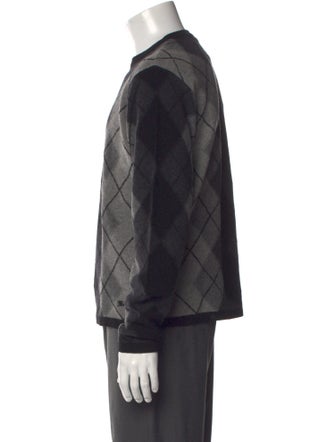 Burberry London Wool Plaid Print Pullover