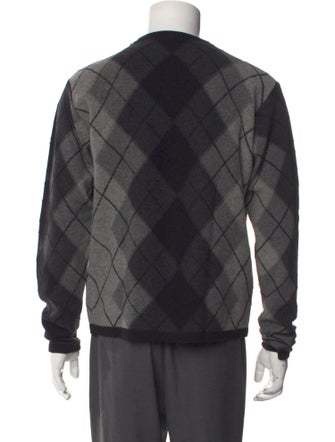 Burberry London Wool Plaid Print Pullover