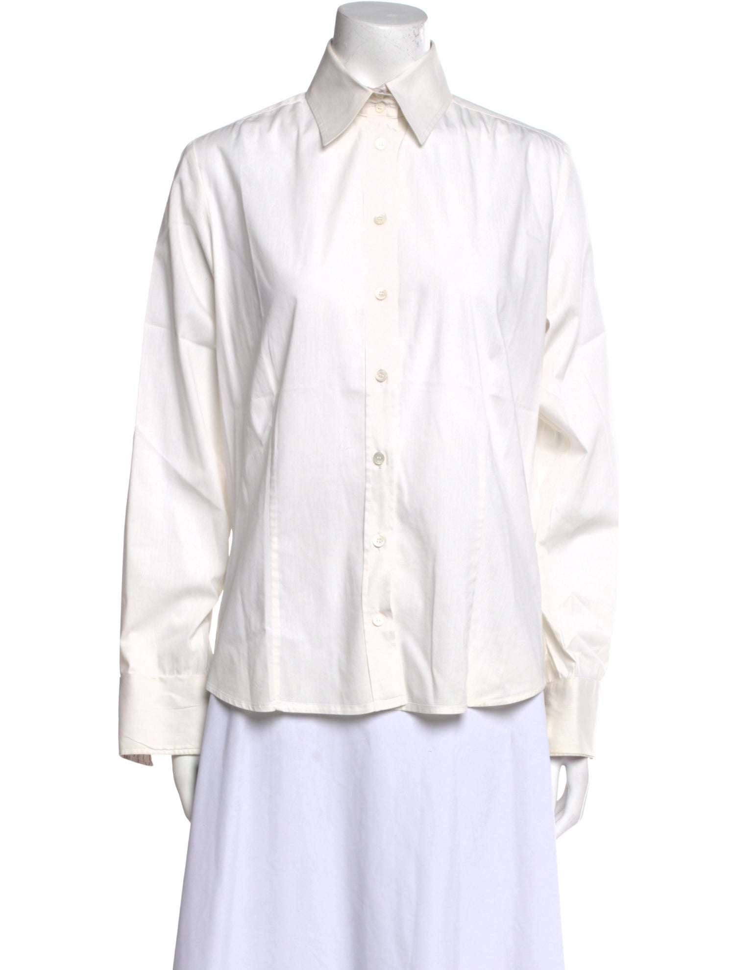 Burberry London Vintage Long Sleeve Button-Up Top