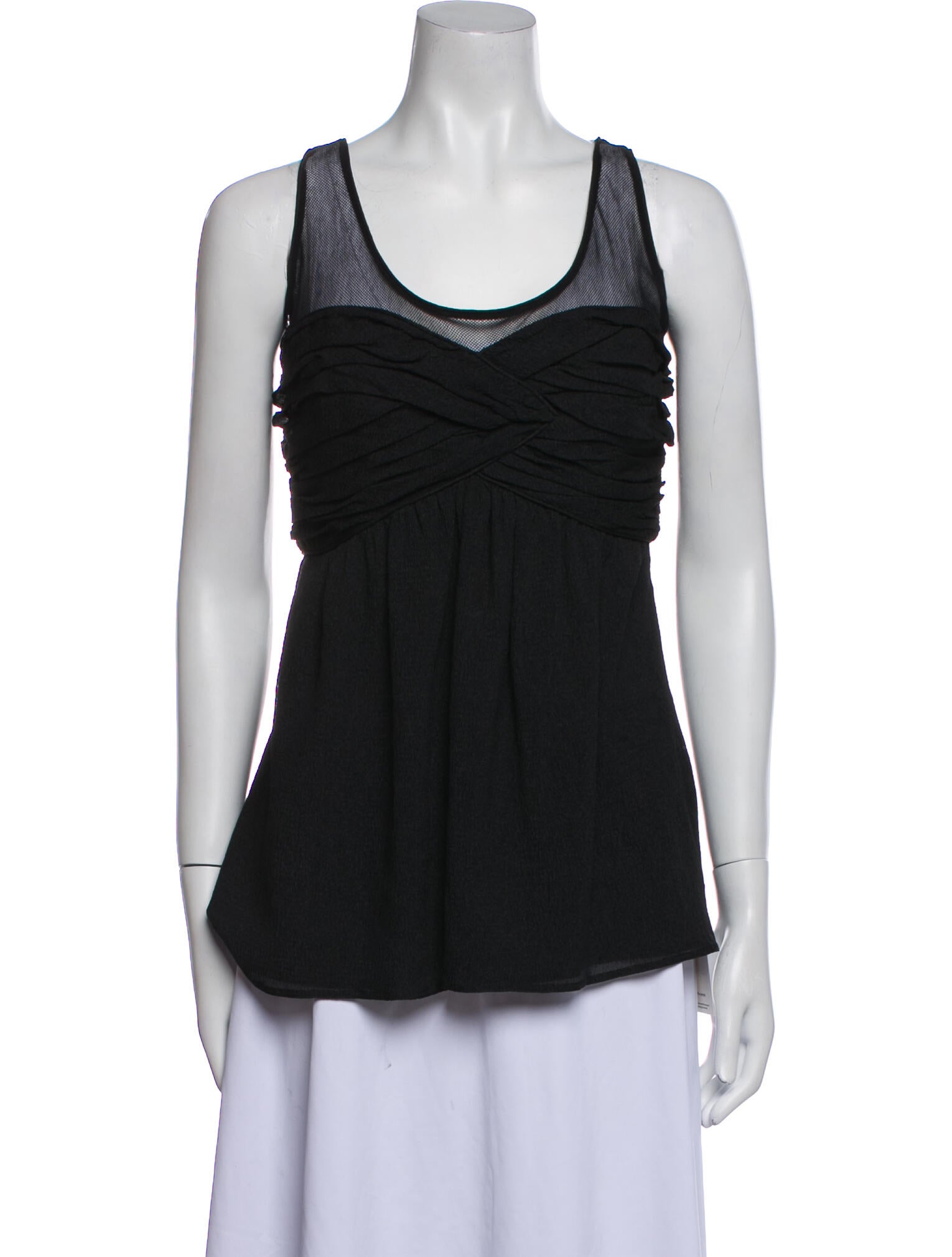 Burberry London Silk Scoop Neck Top