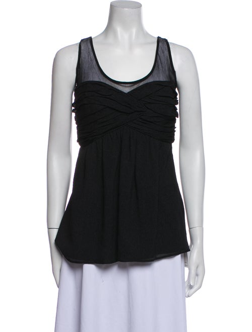 Burberry London Silk Scoop Neck Top