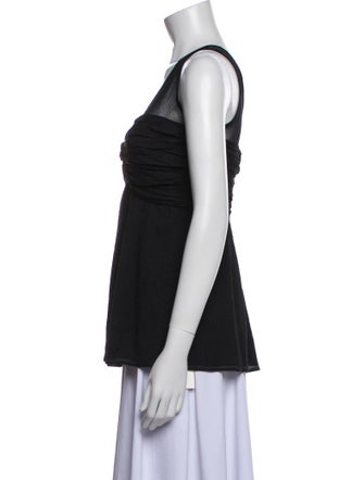 Burberry London Silk Scoop Neck Top