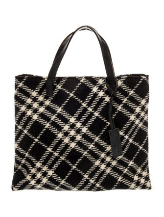 Burberry London Wool Top Handle Bag