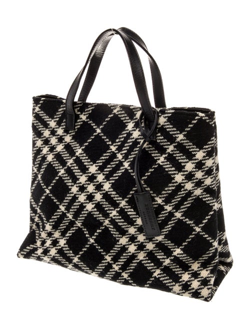 Burberry London Wool Top Handle Bag