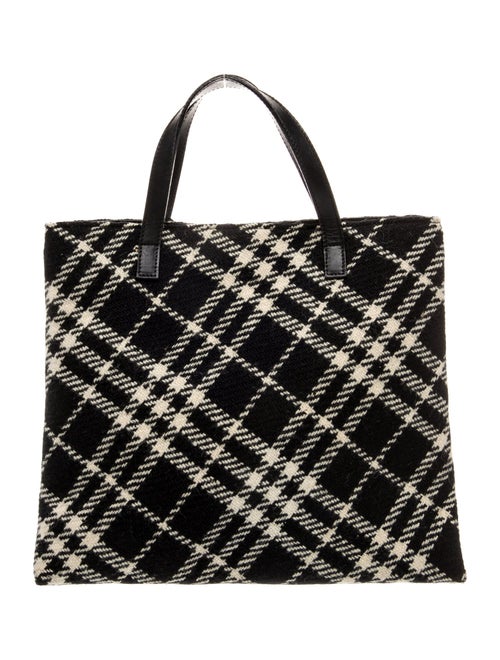 Burberry London Wool Top Handle Bag