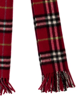 Burberry London Cashmere Nova Check Pattern Scarf