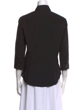 Burberry London Three-Quarter Sleeve Button-Up Top