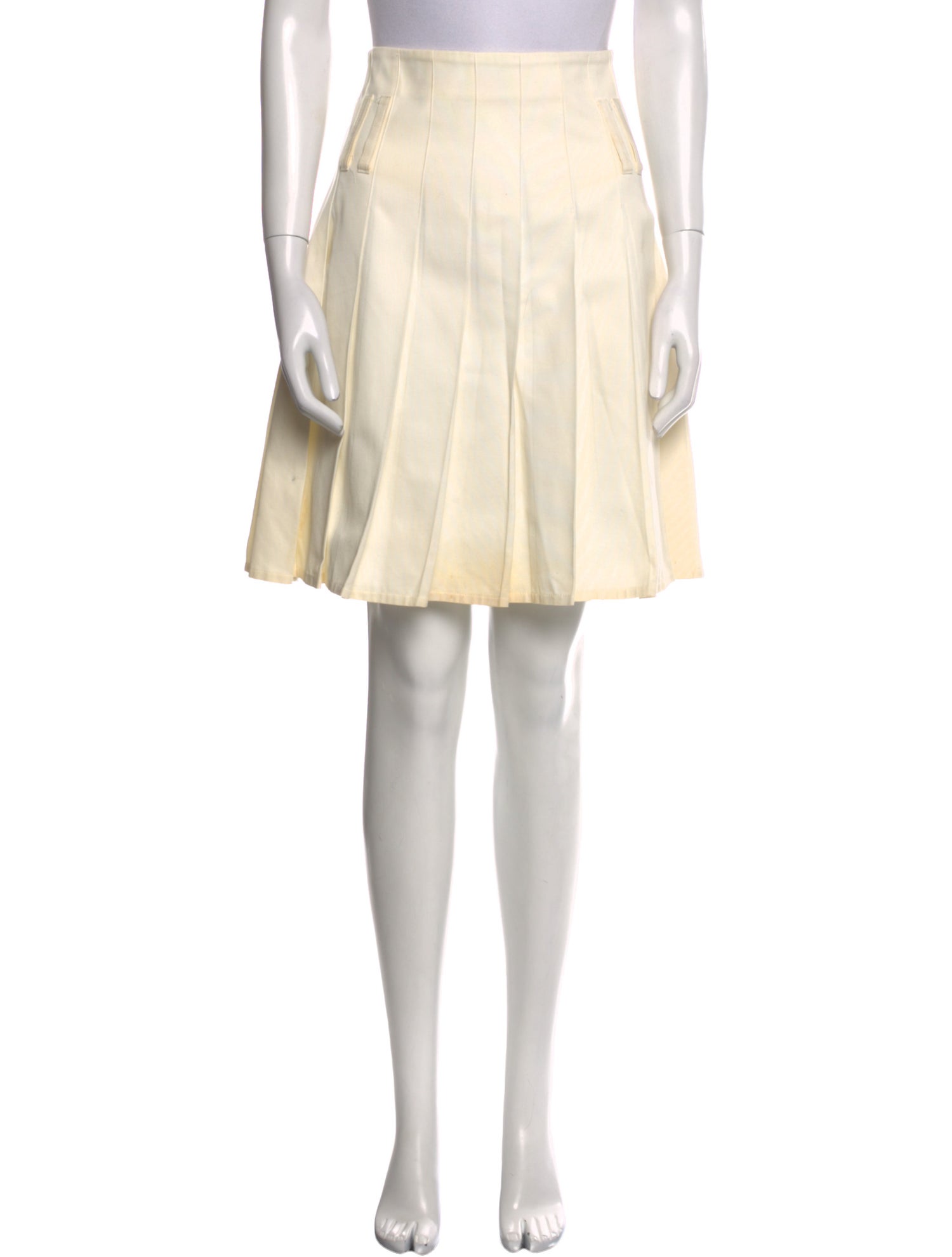 Burberry London Pleated Accents Knee-Length Skirt