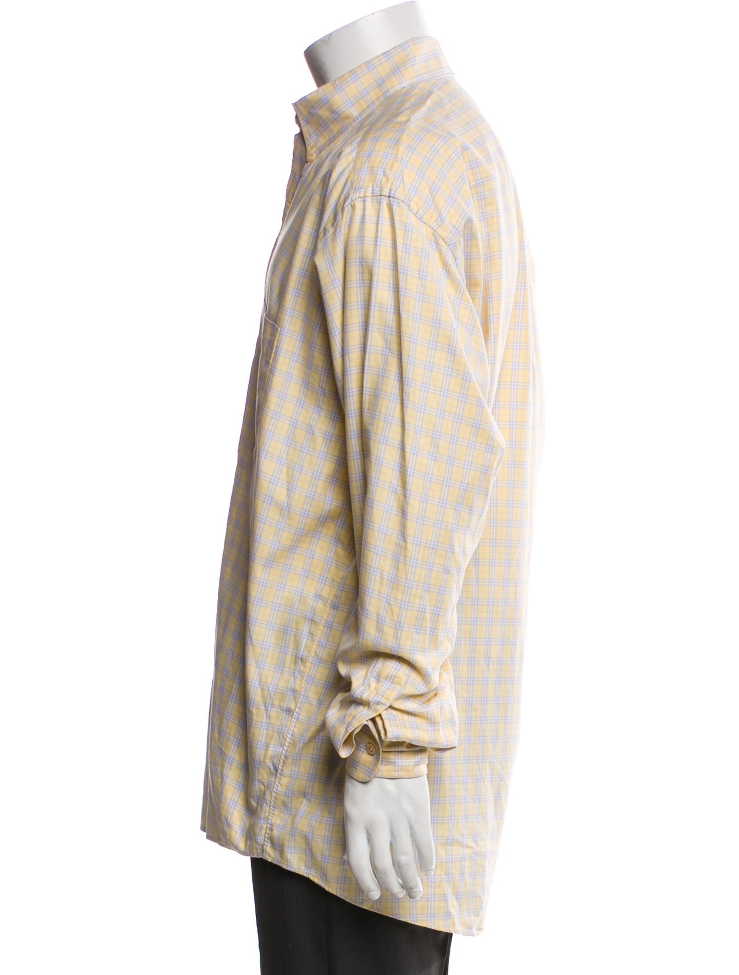 Burberry London Plaid Print Long Sleeve Shirt