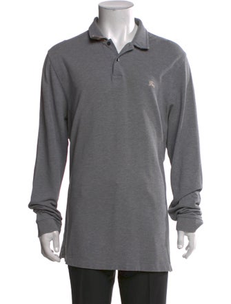 Burberry London Nova Check Pattern Crew Neck Polo Shirt