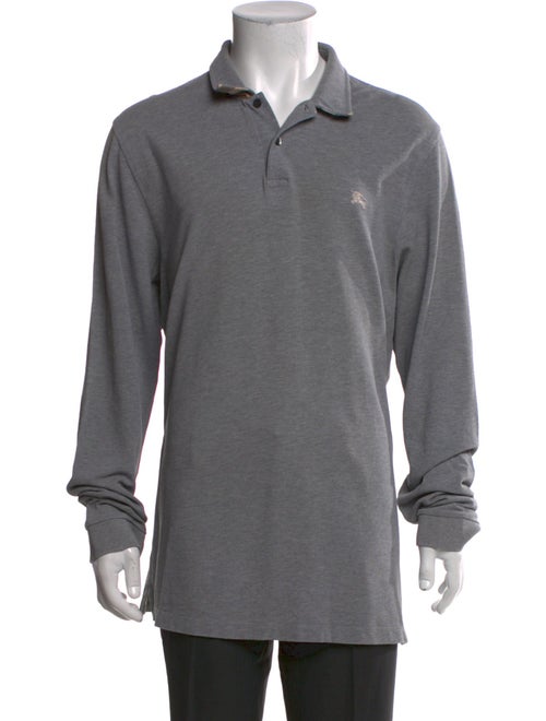 Burberry London Nova Check Pattern Crew Neck Polo Shirt