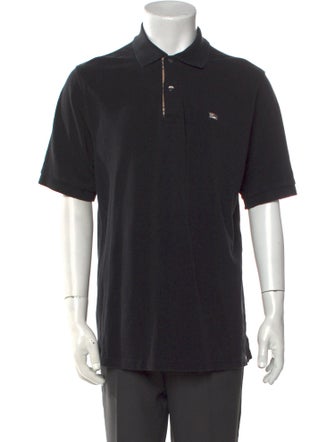 Burberry London TB Monogram V-Neck Polo Shirt