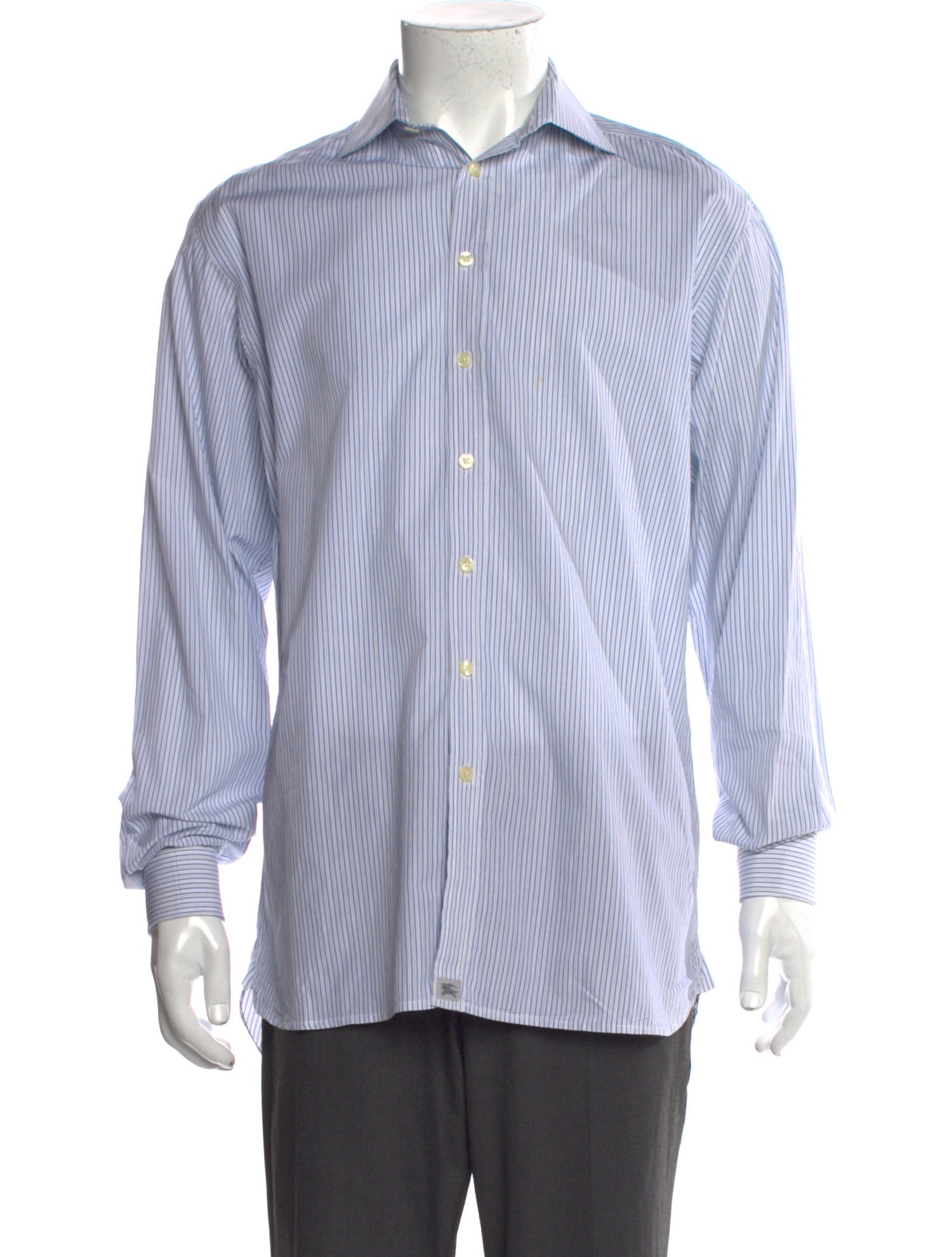 Burberry London Striped Long Sleeve Dress Shirt