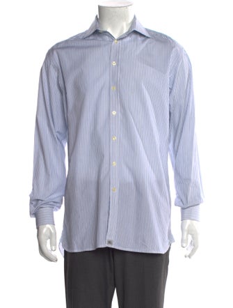 Burberry London Striped Long Sleeve Dress Shirt