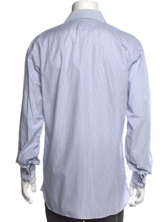 Burberry London Striped Long Sleeve Dress Shirt