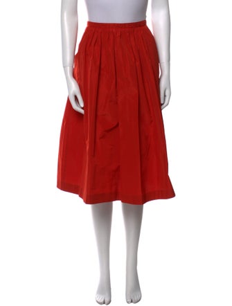 Burberry London Pleated Accents Knee-Length Skirt