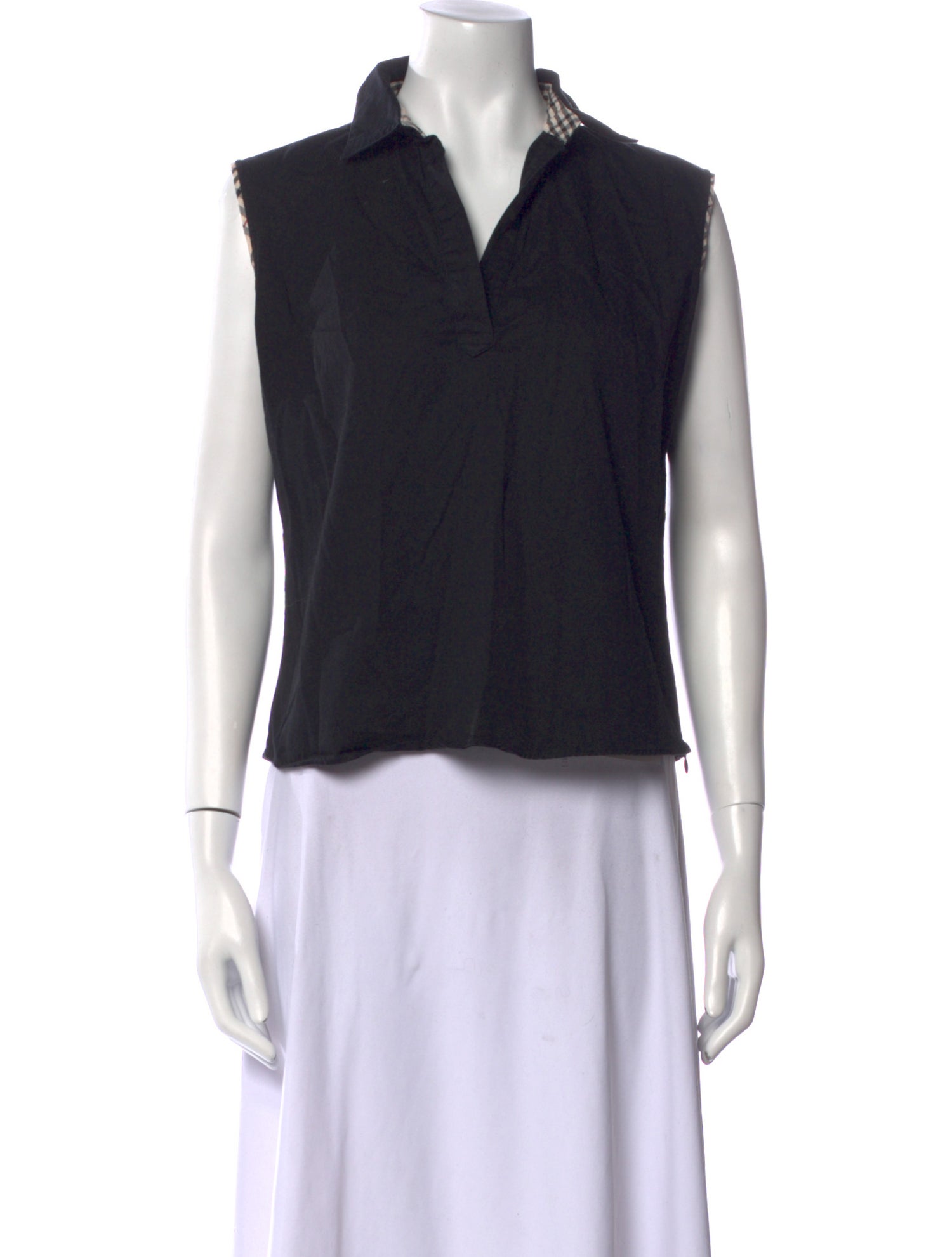 Burberry London V-Neck Sleeveless Blouse